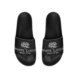 White Lotus Resort & Spa Mens Slide Sandals, The White Lotus HBO TV Show Inspired, Gift Idea For The White Lotus Fans, White Lotus Men Merch