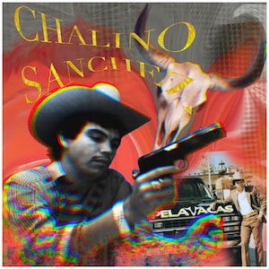 Chalino Sanchez Vintage truck Cow Horns Skull Graphic Design PNG DTF Commercial and Personal use