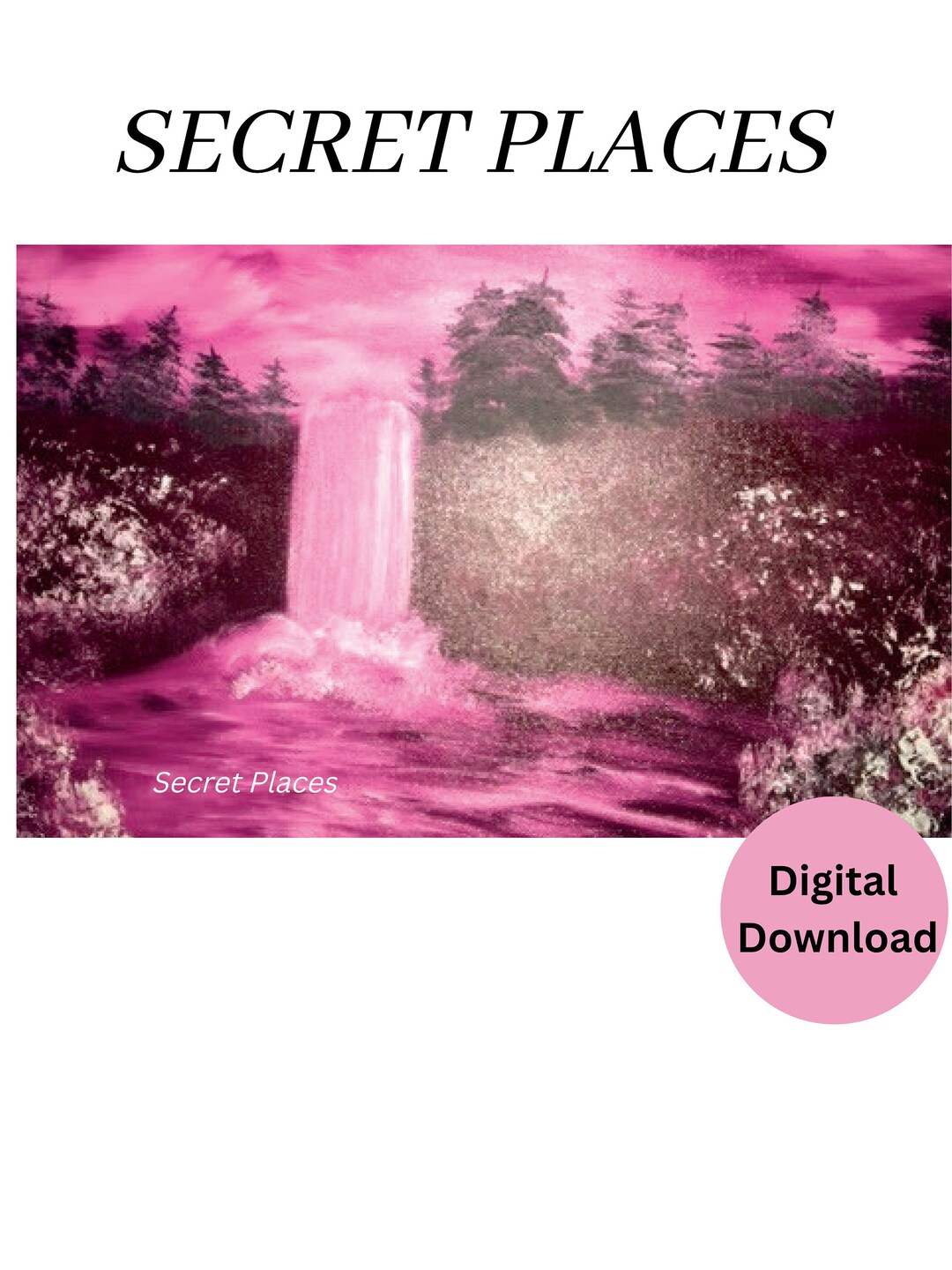 Digital Print off Wall Art Waterfall Landscape for Mindfulness of