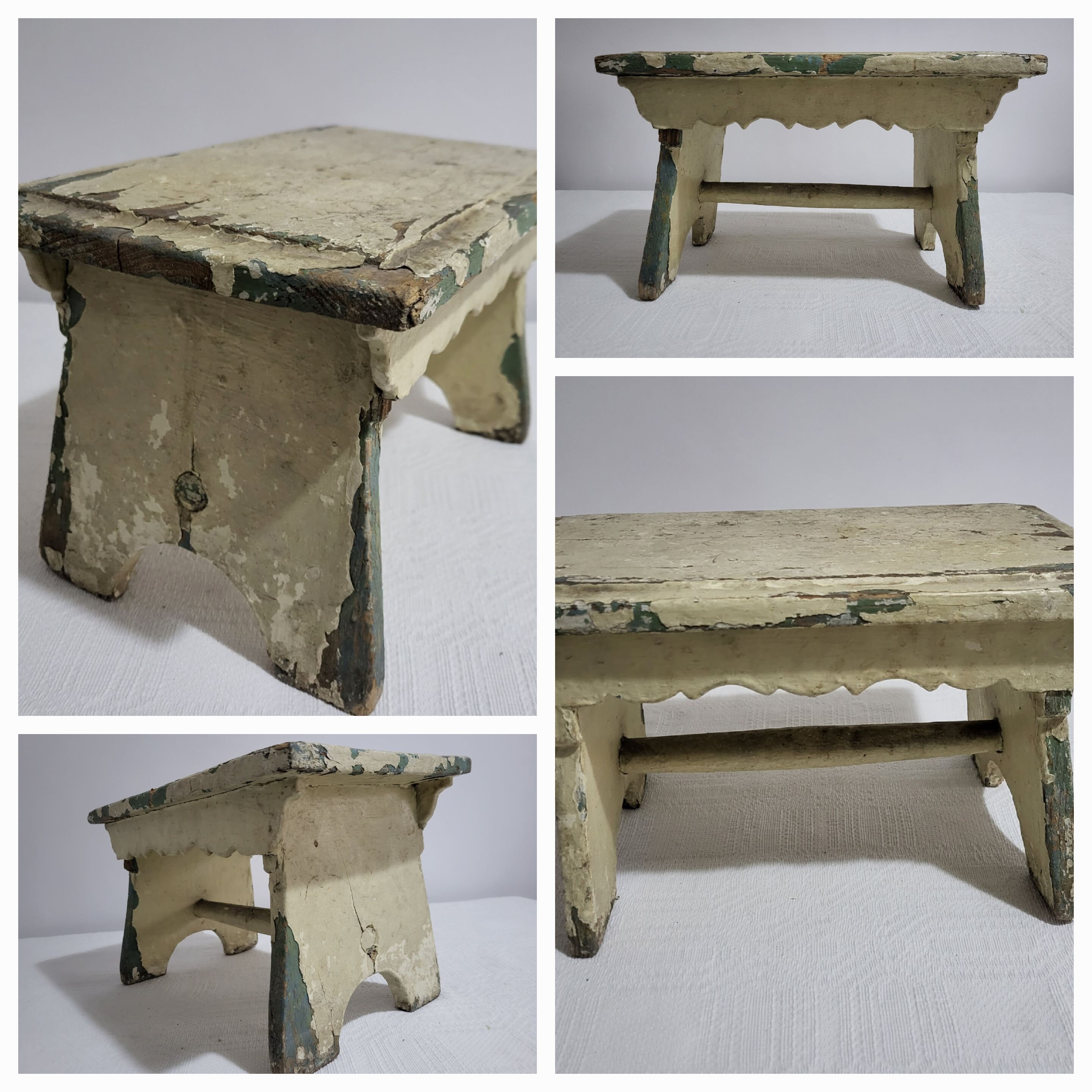 Antique Wooden Stool, Old Stool, Library Stool, Low Stool, Footstool ...