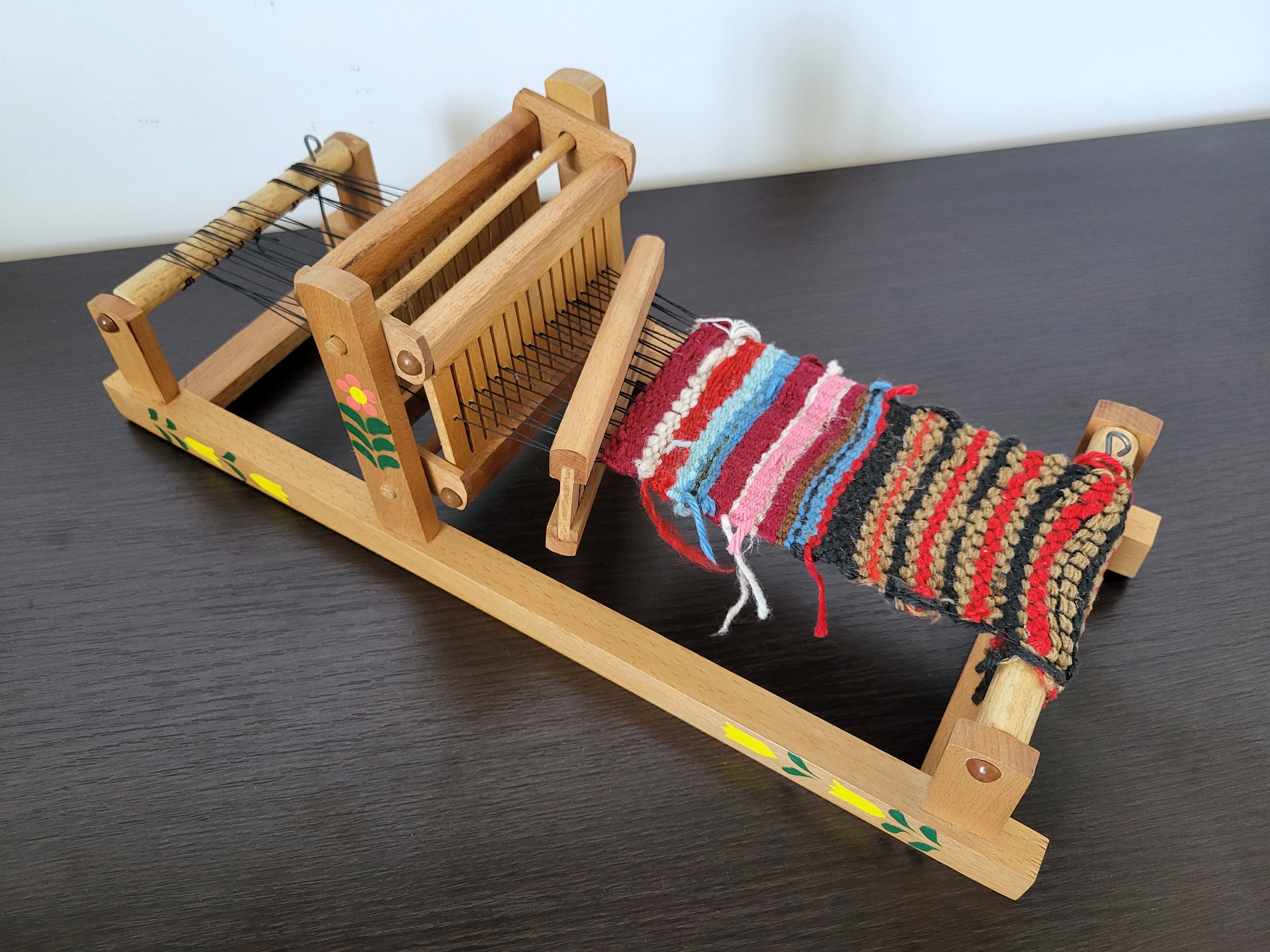 Small Bulgarian Table Loom, Child Weaving Loom,wooden Loom With