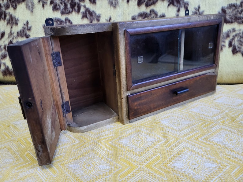 Vintage Wall Medicine Wooden Pharmacy Pharmacy Etsy