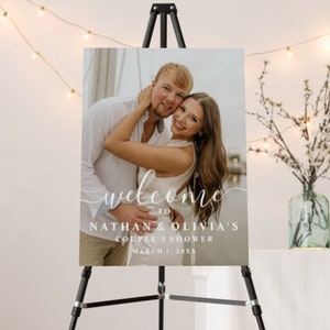 Welcome Couple&#39;s Photo Shower or Wedding Sign