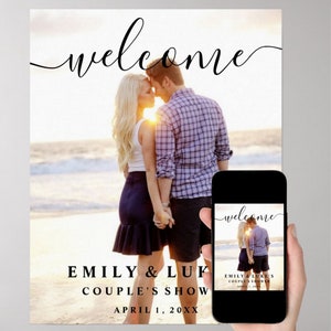 Digital Download Same Day Sign - Welcome Top Couple&#39;s Photo or Wedding Shower Sign