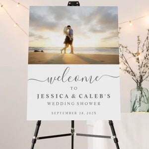 Welcome Couple's Photo Wedding Shower Sign