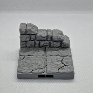 DRAGONLOCK Dungeon Ruined Wall (E) Tile (2&quot;x2&quot;)