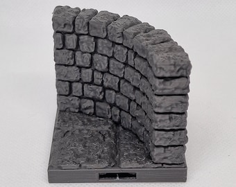 DRAGONLOCK Dungeon Curved Wall Tile (2"x2")