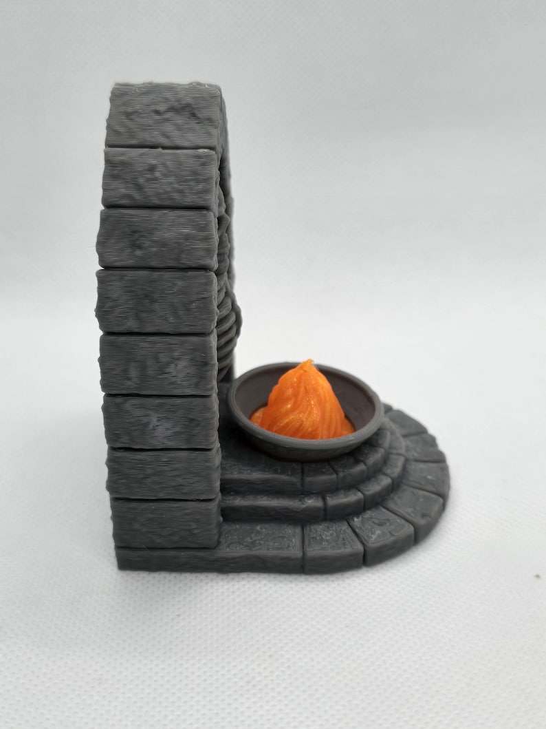 DRAGONLOCK Dungeon Flickering LED Skeleton Statue Brazier image 4