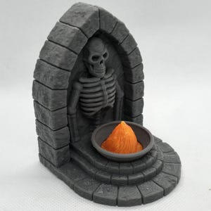 DRAGONLOCK Dungeon Flickering LED Skeleton Statue Brazier image 3