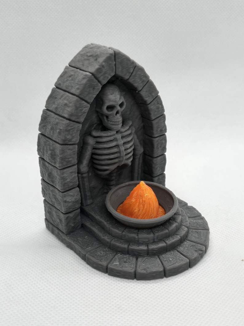 DRAGONLOCK Dungeon Flickering LED Skeleton Statue Brazier image 3