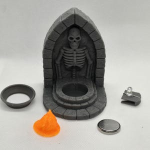 DRAGONLOCK Dungeon Flickering LED Skeleton Statue Brazier image 6