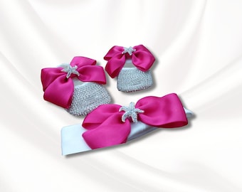 Crystal Newborn Elegant Hospital Coming Home Gift,Luxury Baby Christening Celebration Shoes
