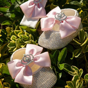 Baby Girl Gift Set-Baby Shoes & Headband-Bling Baby-Personalized Baby Girl Gift-Baby Shower Gift-Gift for newborn baby-Baby Girl Gift Set image 7