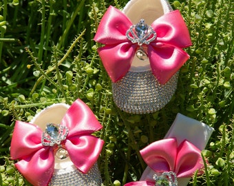 Baby Shower Gift-Baptism Shoes-Newborn Gift Set-Custom Baptism Shoes-Baby Shower Gift-Luxury Baby Gift