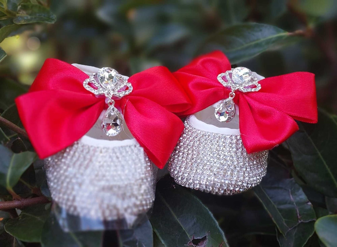 Custom Rhinestone Baby Shoes With Bling Headband | Newborn Gift Set - Etsy