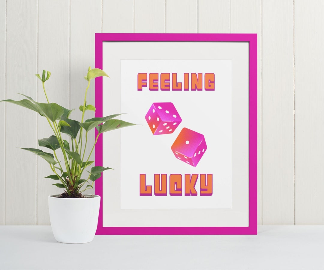 Lucky Dice Wall Art Decor PNG and SVG Printable Art for Dorm Etsy