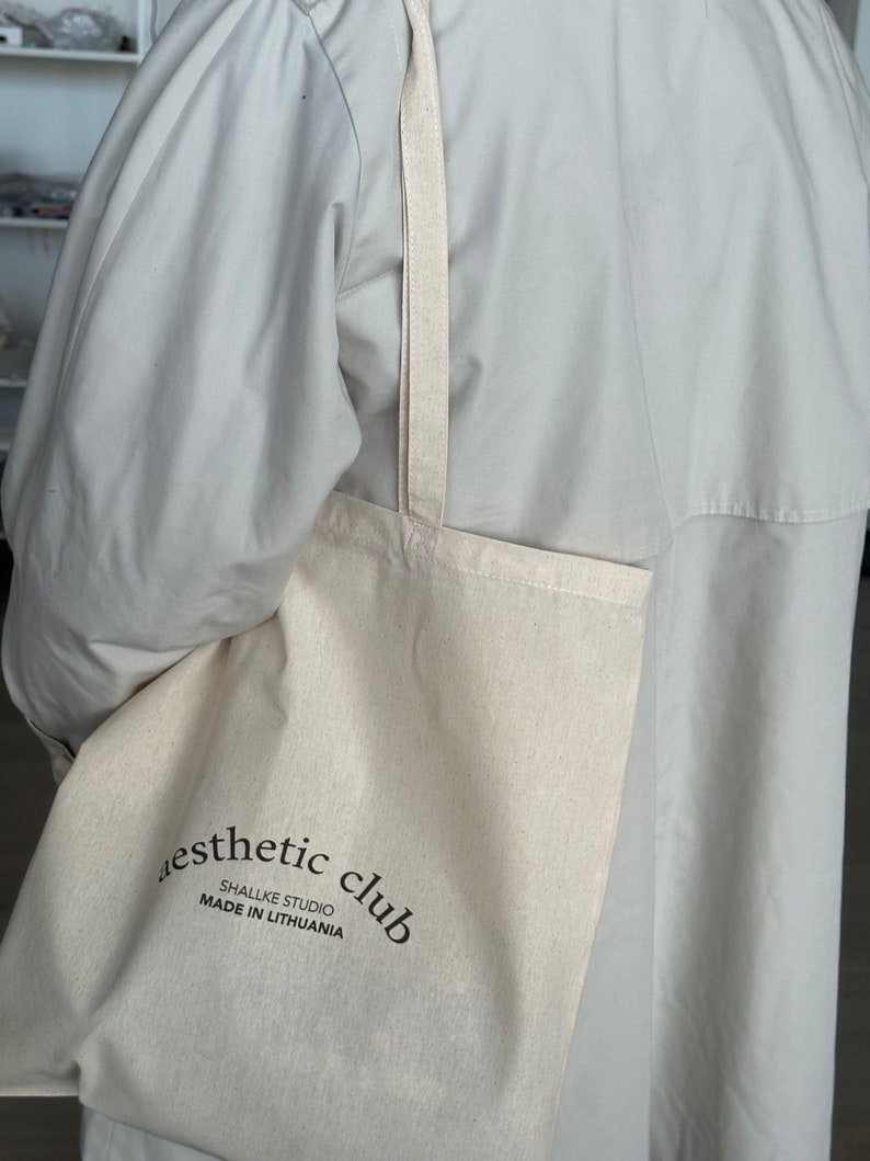 Cotton Tote Bag, Aesthetic Tote Bag, Sustainable Tote Bag, Shopping Tote Bag, Market Bag, Vintage Tote Bag, Birthday Gift Bag zdjęcie 4