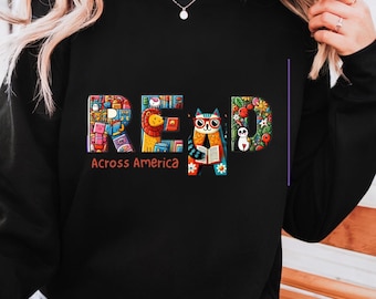 Read Across America PNG: Animal Literacy Clipart (Digital Download)