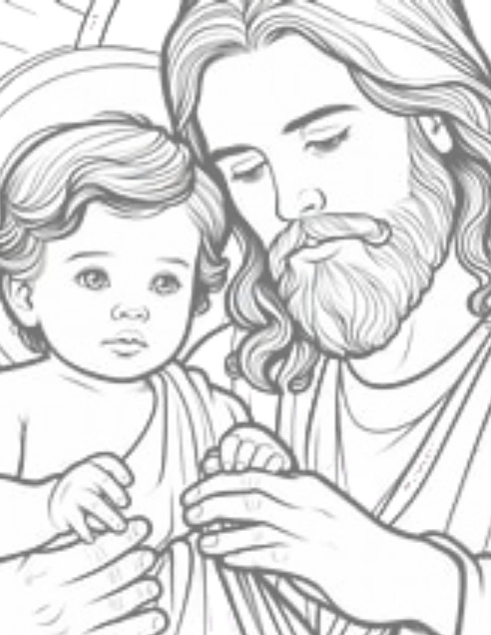 Jesus Loves Children Coloring Page: Christian Art (PDF, JPEG, PNG) - Etsy