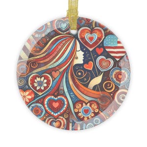Valentinstag Glasanhänger: Herzen & Retro Design