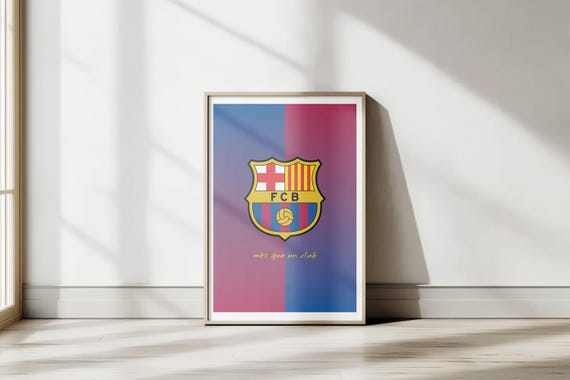 FC Barcelona Crest Print – Soccer Fan Art, A3/A4 (digital Download