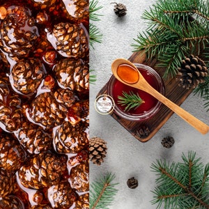 Natürlicher Bio-Kiefernzapfensirup - Selbstgemachte natürliche Kiefernzapfenessenz - von Bilmark 450 g / 1lb