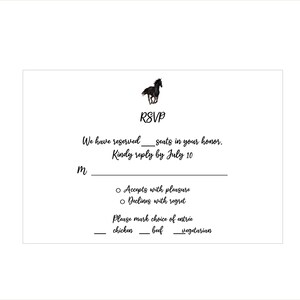 Black Horse Wedding RSVP
