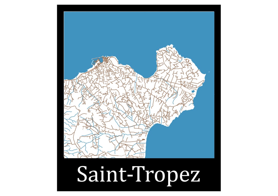 Wooden Geographical Map of Saint Tropez - Etsy