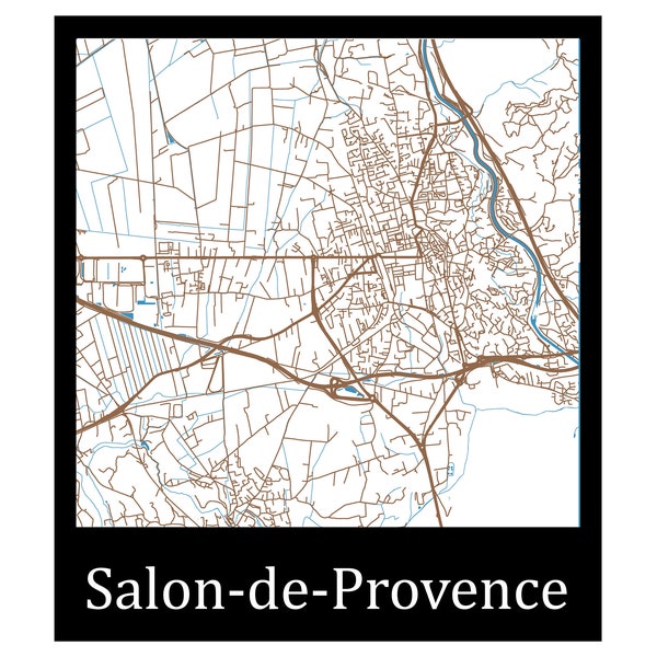 Wooden map of Salon de Provence