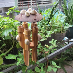 shell bamboo wind chime,shell wind chimes, bamboo wind chimes