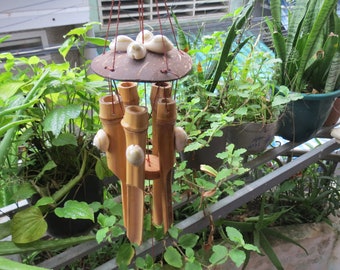 shell bamboo wind chime,shell wind chimes, bamboo wind chimes