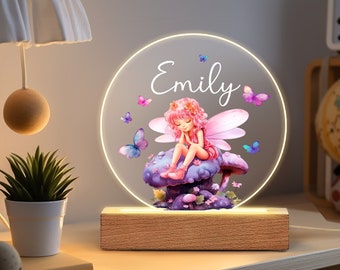 Customized name night lamp for baby, luminous animal acrylic board creative night light, kids room gift