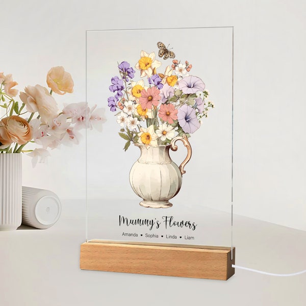 Muttertagsgeschenk, personalisierte Muttertagskrug, Geschenk für Mama, Geschenk der Großeltern, Nan Geschenk, Muttertag, personalisierte Vase, Muttertagsvase