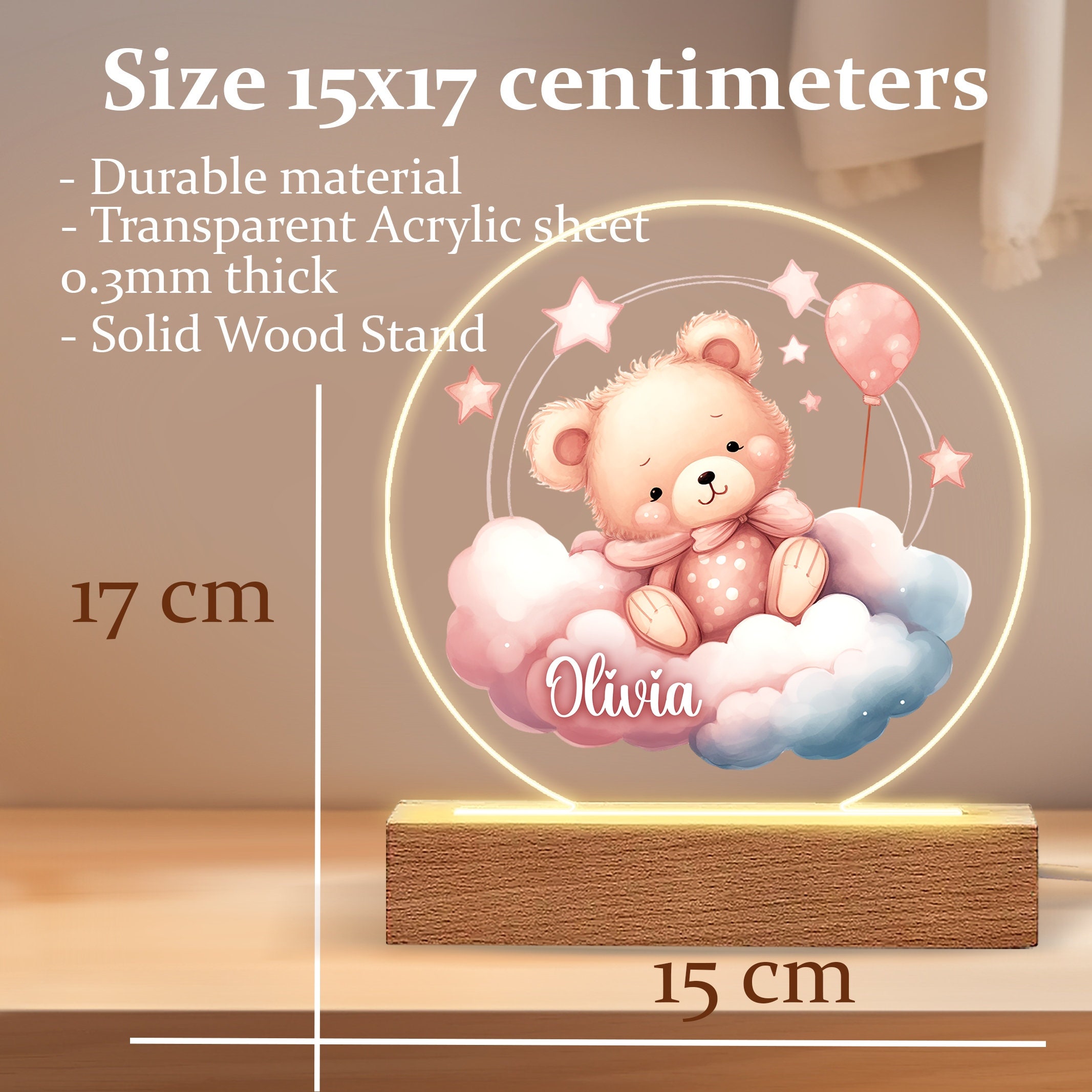 Custom Night Light - Personalized Night Light - Custom Name Night Light - Room Decor Kids - Personalized Gift - Night Light