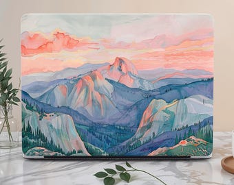 Custom MacBook Case Yosemite Landscape for MacBook Air 13.6 M3 M4 A3113 A3240, MacBook Air 15 A2941 A3114, Mountain Nature Hard Shell Cover