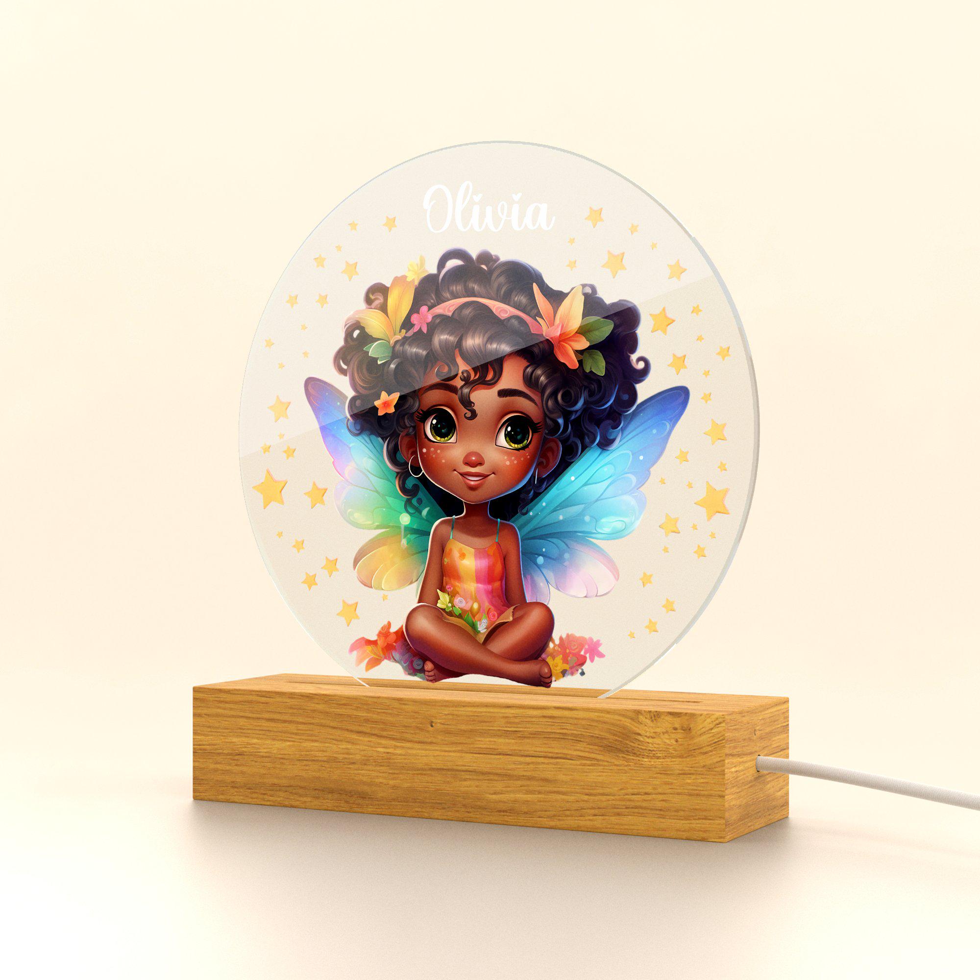 Custom Floral Butterfly Name Night Light, Birthday Gift for Her, Bedroom Bedside Light, Personalized Flower Garden Night Lamp, Nursery Decor