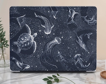 Custom MacBook Case for MacBook Air 13.6 M3 M4 A3113 A3240 | Air 15 A2941 A3114 |Sea Life Ocean Animals Laptop Cover | Protective Hard Shell
