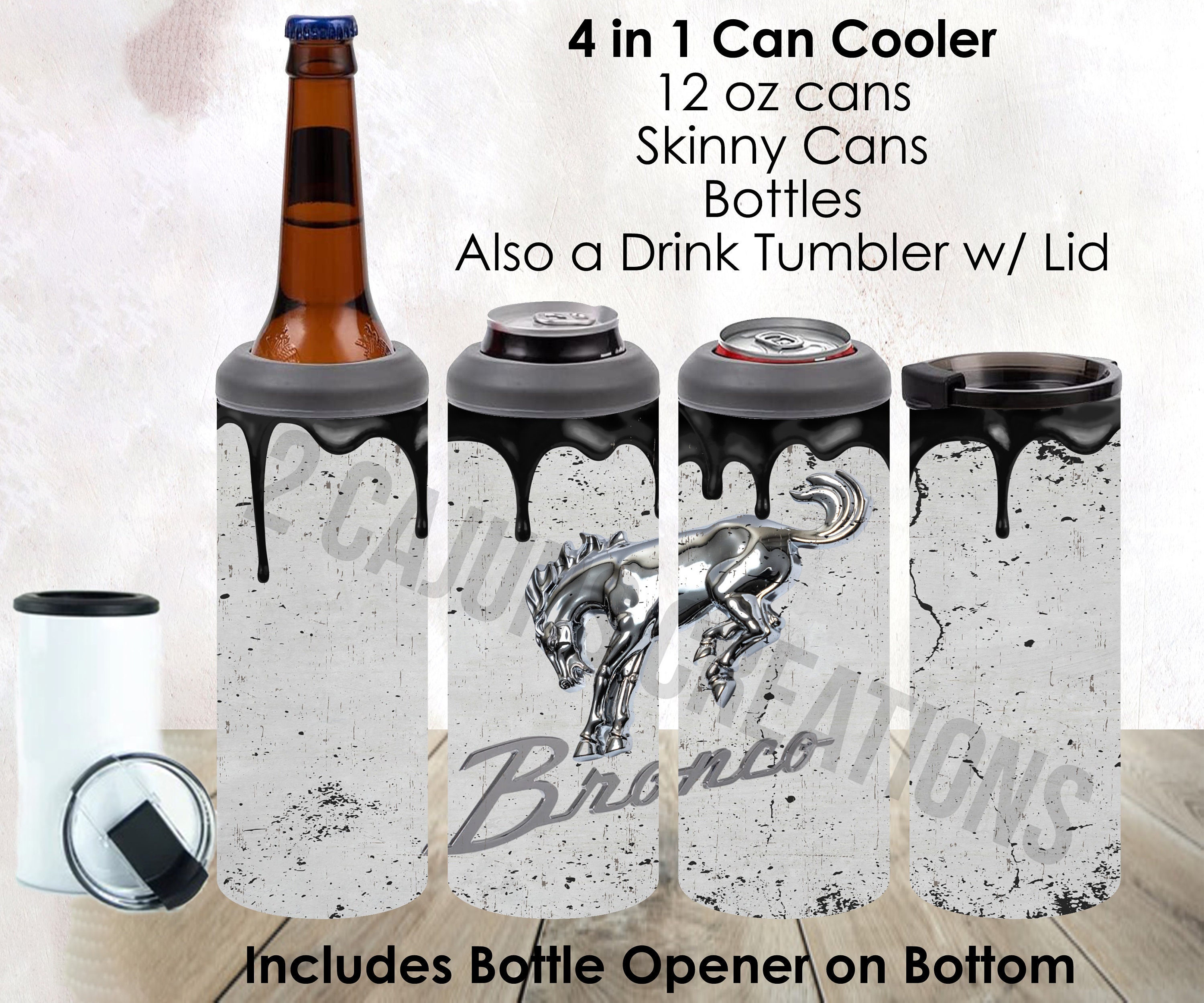 STUBiBudi Beer Can Coozie 12 oz Beer Bottle Insulator Beer Bottle Opener, 3  in 1 Universal Can Cooler 4 in 1 Insulated Can Coozie Bottles & Can Holder