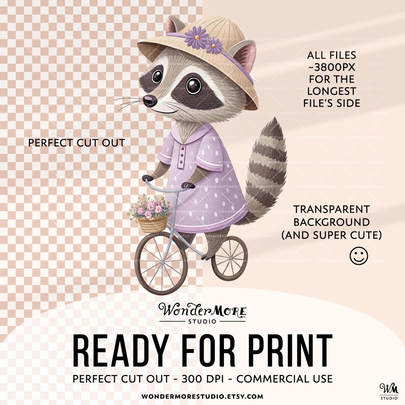 Lavender Clipart Bundle Cute Purple PNG Graphics Transparent Woodland Animals Clip Art Sweet Lilac Clipart Set Instant Download by WondermoreStudio, by Wondermore Studio