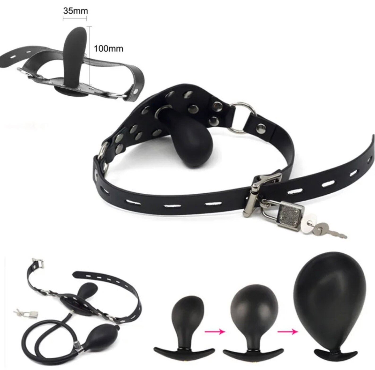 Aufblasbarer Knebel/ Pump gag Etsy.de