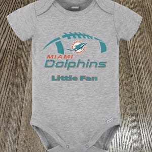 Baby Dolphin onesie, Baby Clothes, Baby Creeper Football character, Baby Miami Dolphins custom creeper,Baby Miami onesie, onesie,