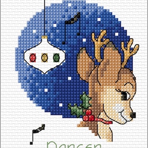 Dancer - Christmas Counted Cross Stitch Pattern by Maria Diaz