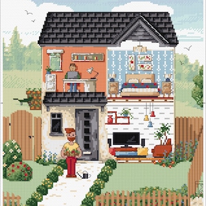 No.1 Fairview - Our Neighbourhood Cross Stitch Pattern