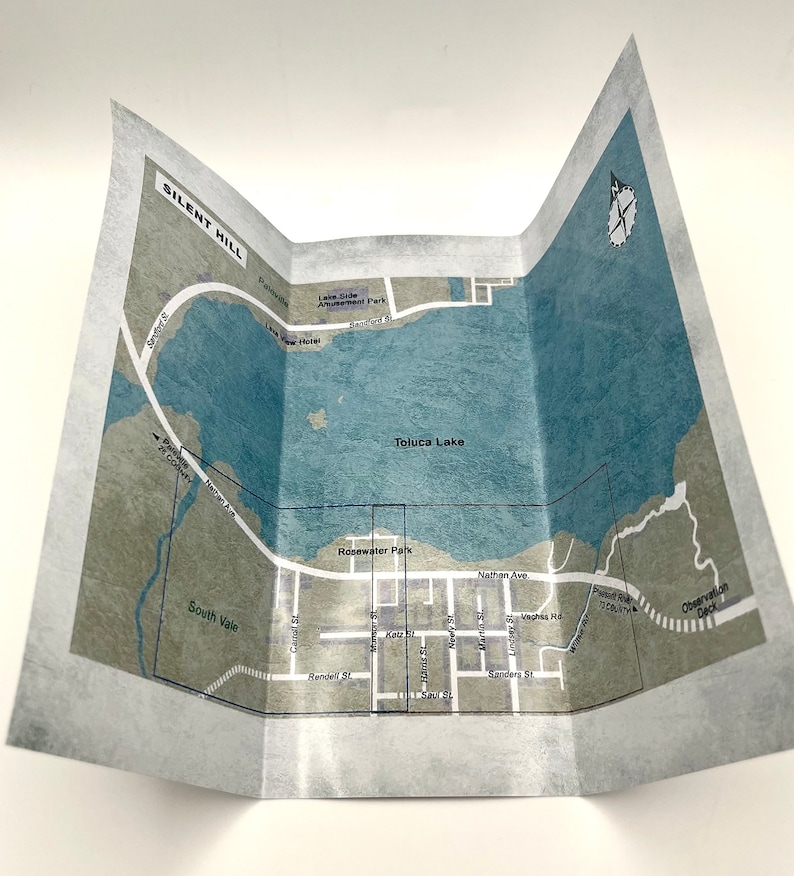 Silent Hill Inspired Tourism Brochure Map Video Game Art Survival Horror Merch image 4