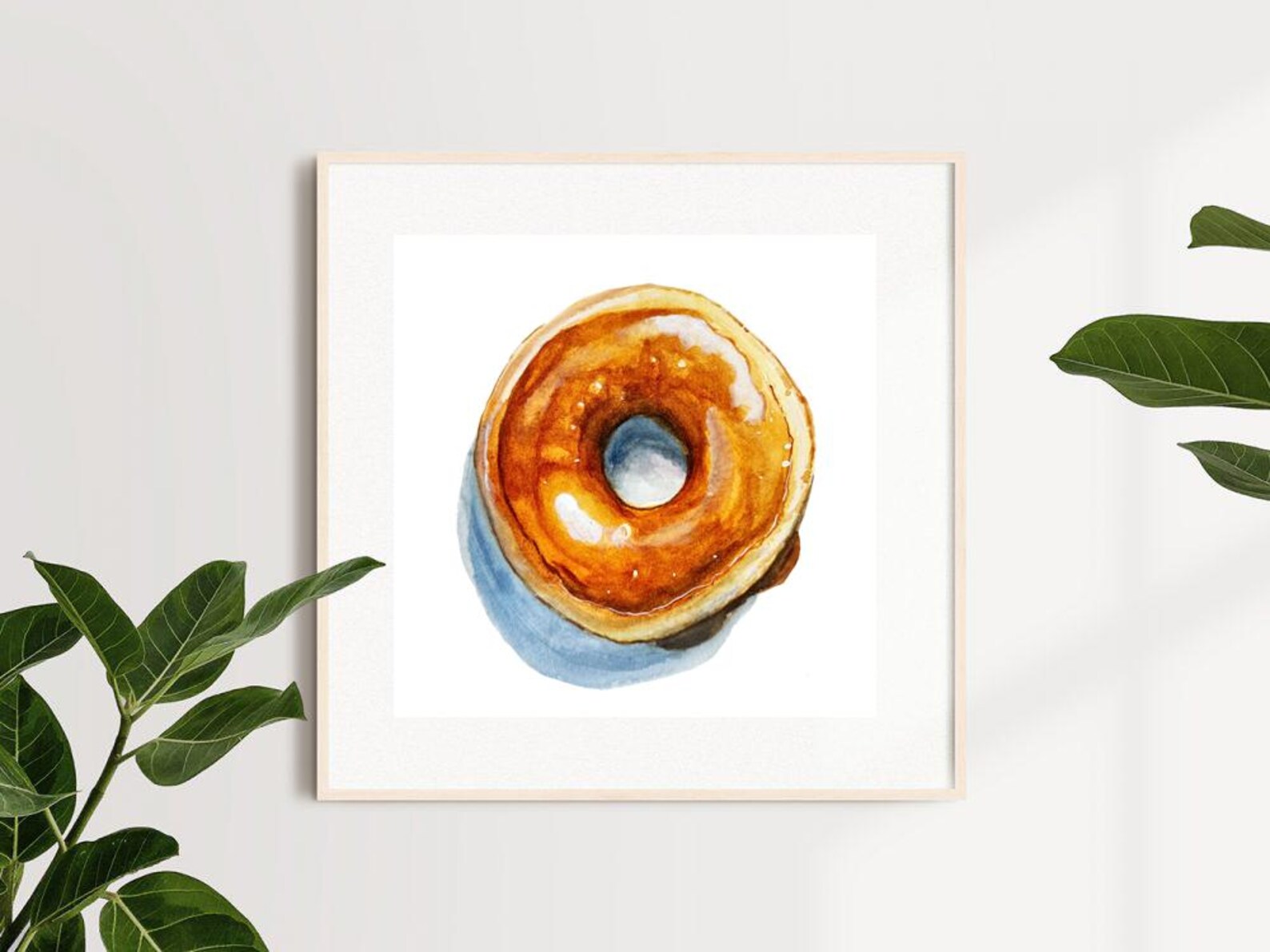 Glazed Donut Digital Art | Food Art | - Etsy