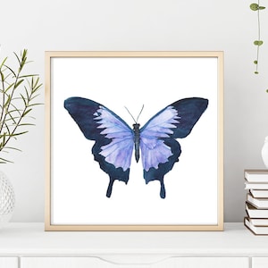 Purple Butterfly Watercolor Digital Art | Printable Art | Wall Decor | Nursery Decor