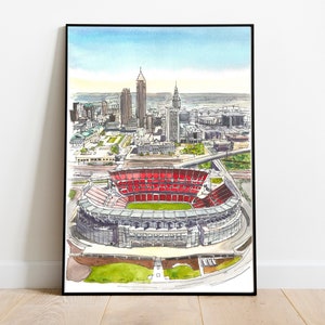 Cleveland Browns Stadium Digital Art | NFL | Watercolor Art | Digital Art | Printable Art | Cleveland Browns | Football | NFL