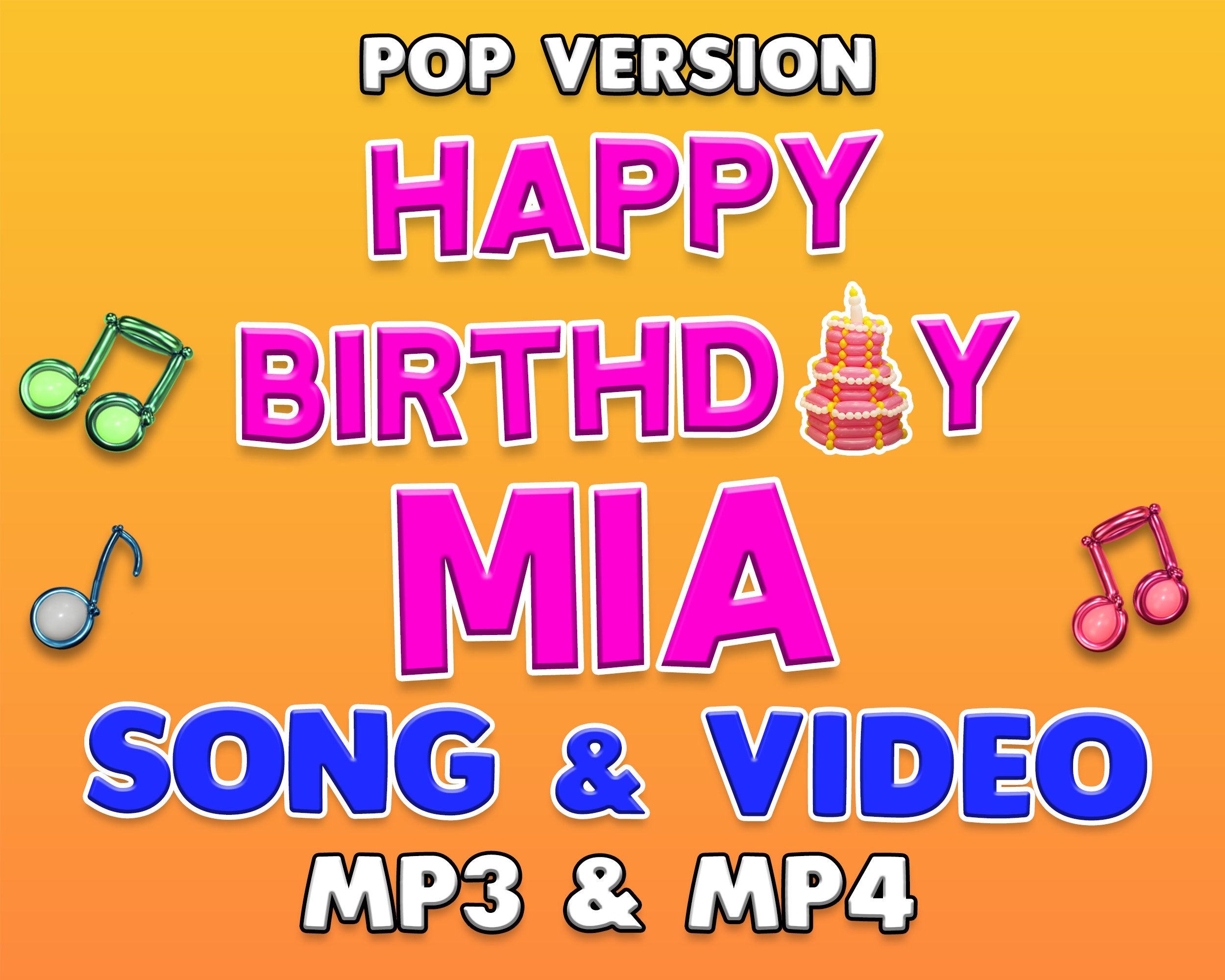 Happy Birthday MIA Custom Personalized Birthday Gift for MIA Happy