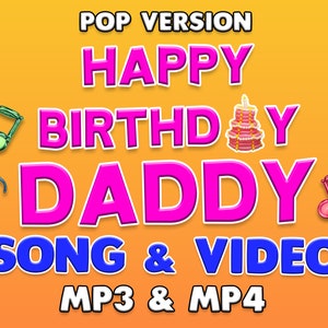 Alles Gute zum Geburtstag PAPA | Personalisiertes Geburtstagslied und Video für DAD | Alles Gute zum Geburtstag VATER | Digitaler Download | Geburtstags-Design