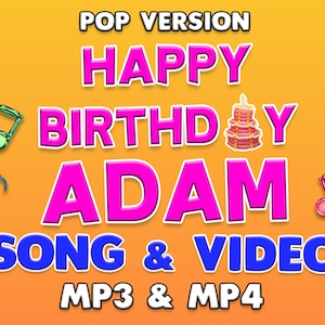 Happy Birthday ADAM | Custom Personalized Birthday Gift for ADAM - Happy Birthday Present for ADAM - Digital Download